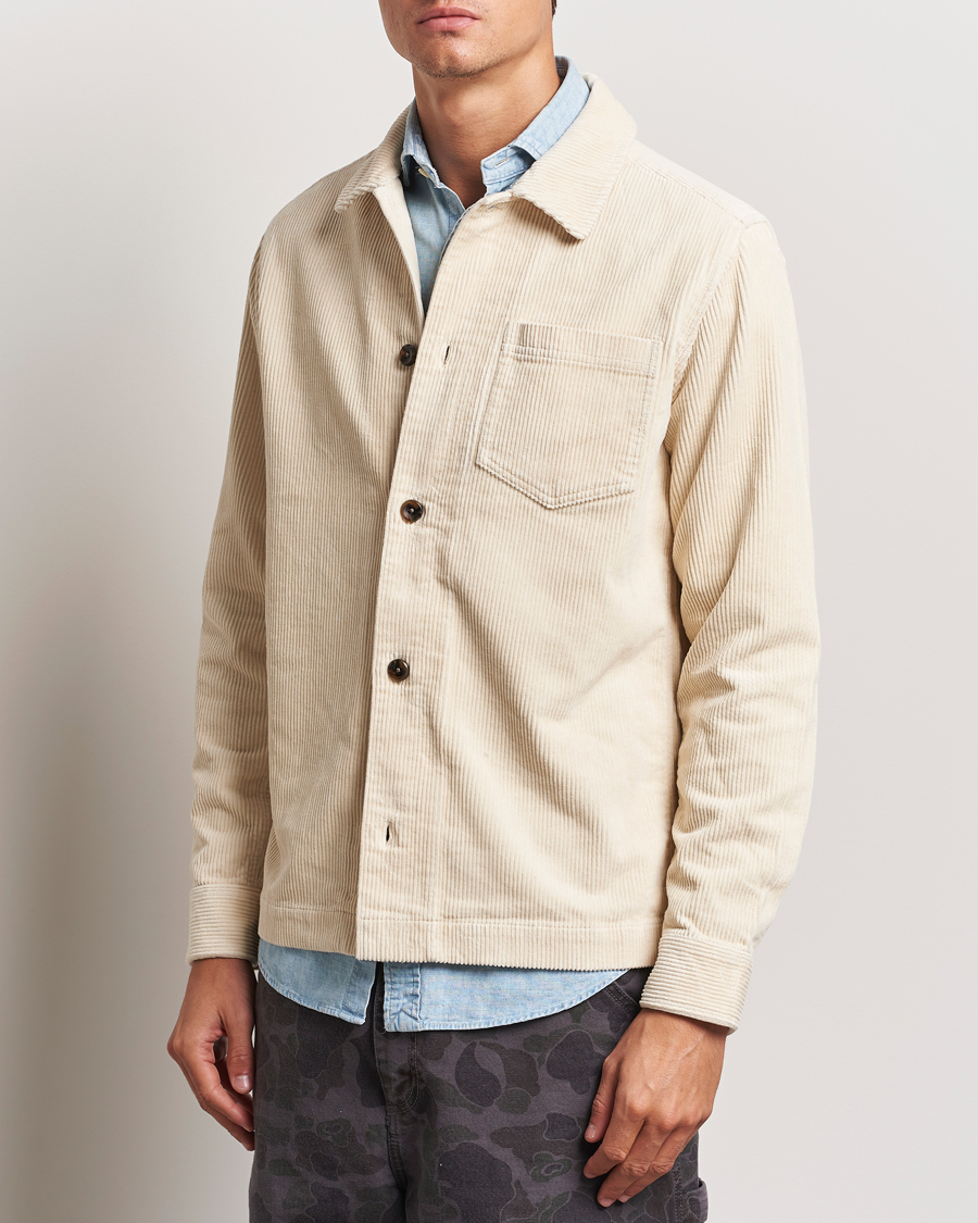 Herre |  | LES DEUX | Layton Corduroy Overshirt Ivory