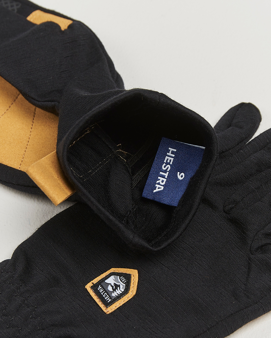 Herre |  | Hestra | Merino Windwool Liner Glove Black