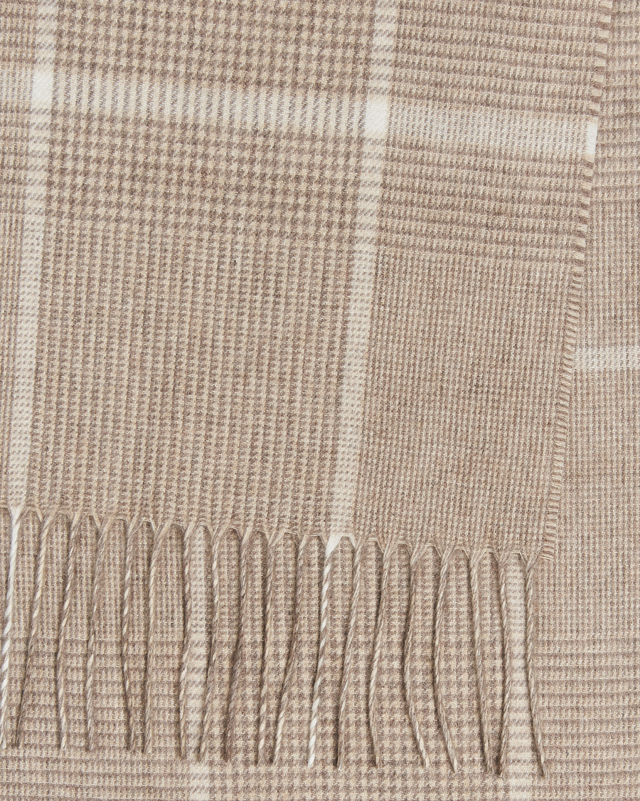 Herre |  | Piacenza Cashmere | Cashmere/Silk Overcheck Scarf Beige