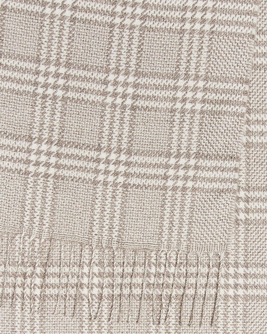 Herre |  | Piacenza Cashmere | Cashmere/Silk Houndstooth Scarf Light Beige