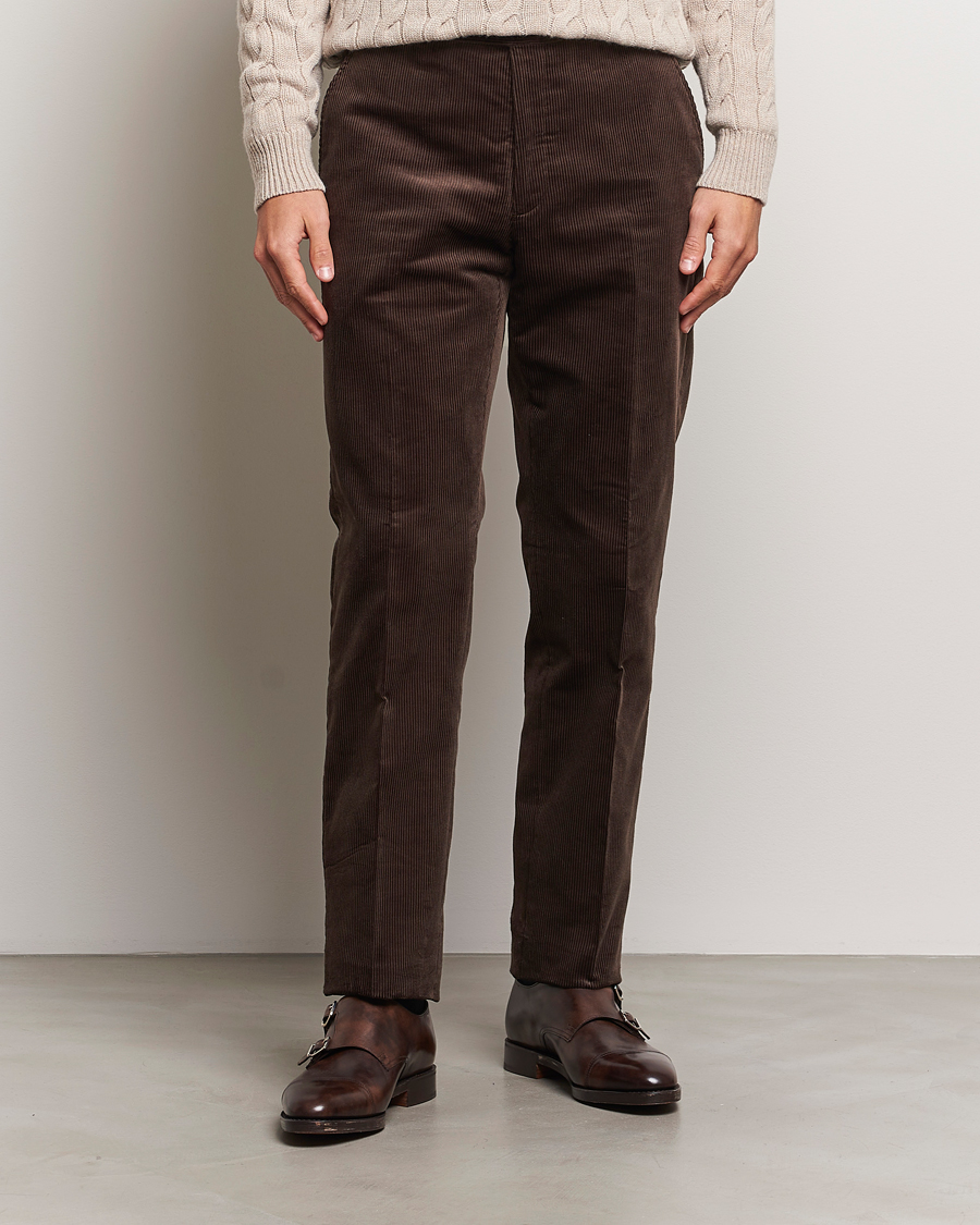 Herre |  | Ralph Lauren Purple Label | Wale Corduroy Trousers Brown