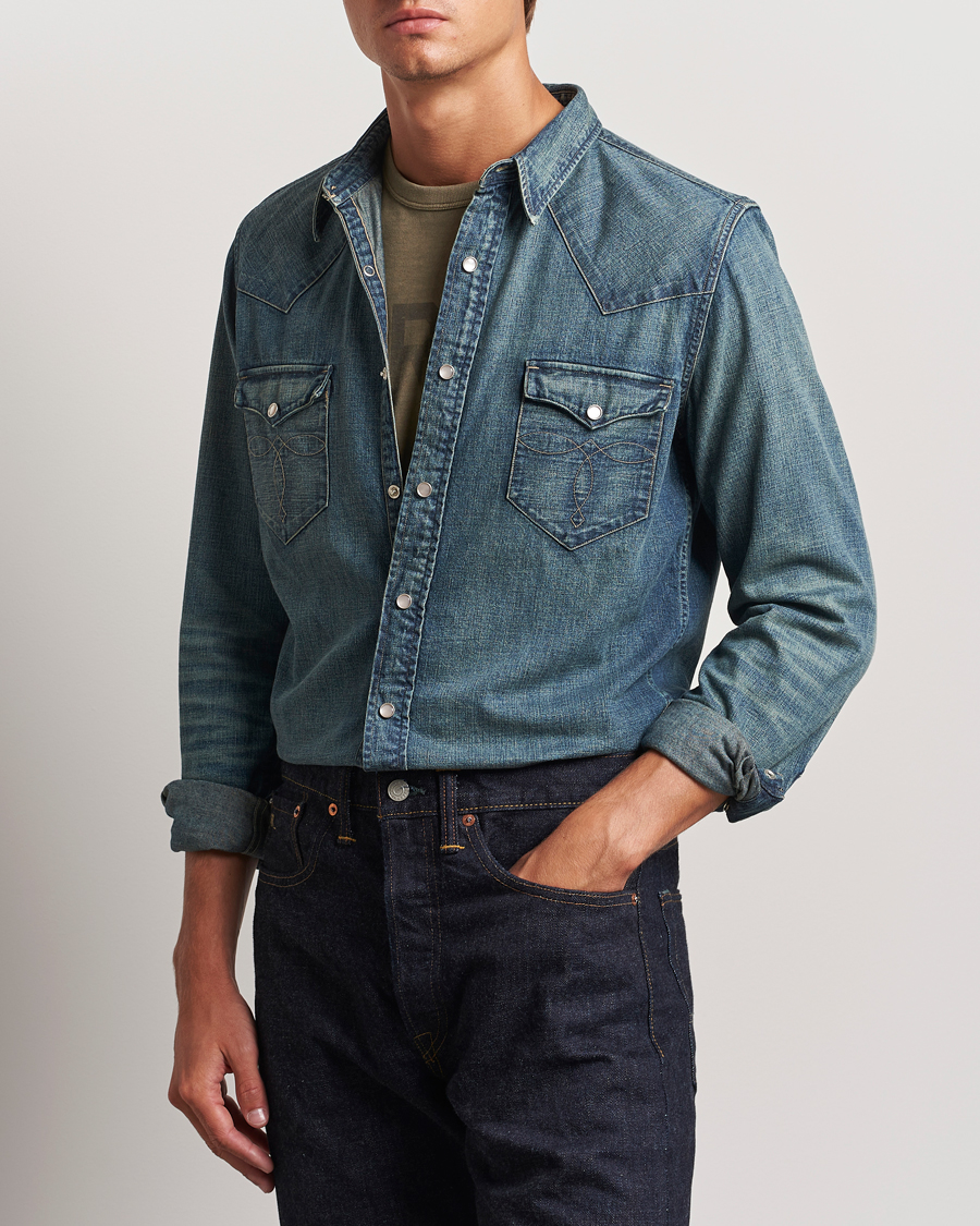 Herre |  | RRL | Buffalo Western Shirt Dark Wash