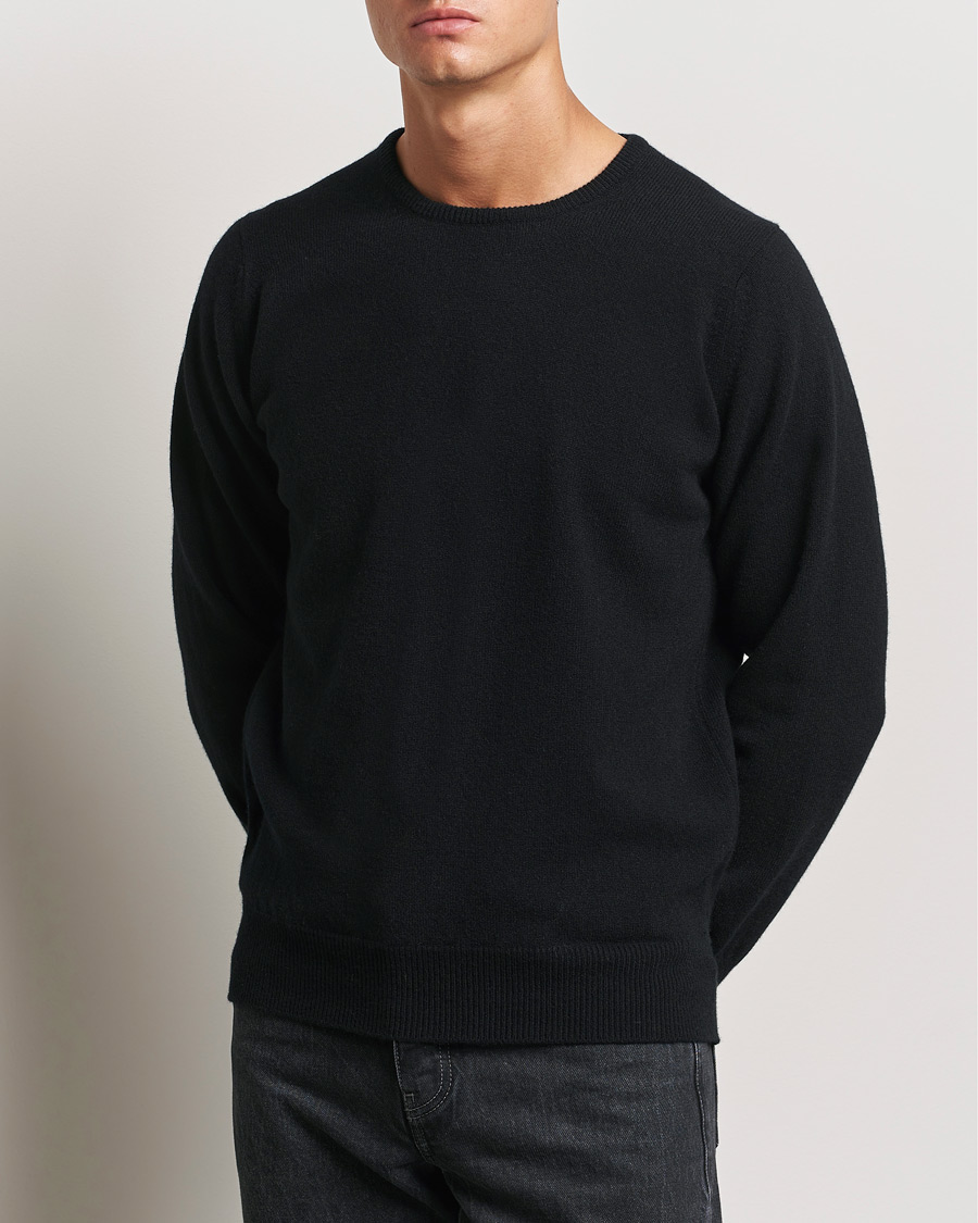 Herre |  | William Lockie | Rob Lambswool Crewneck Black