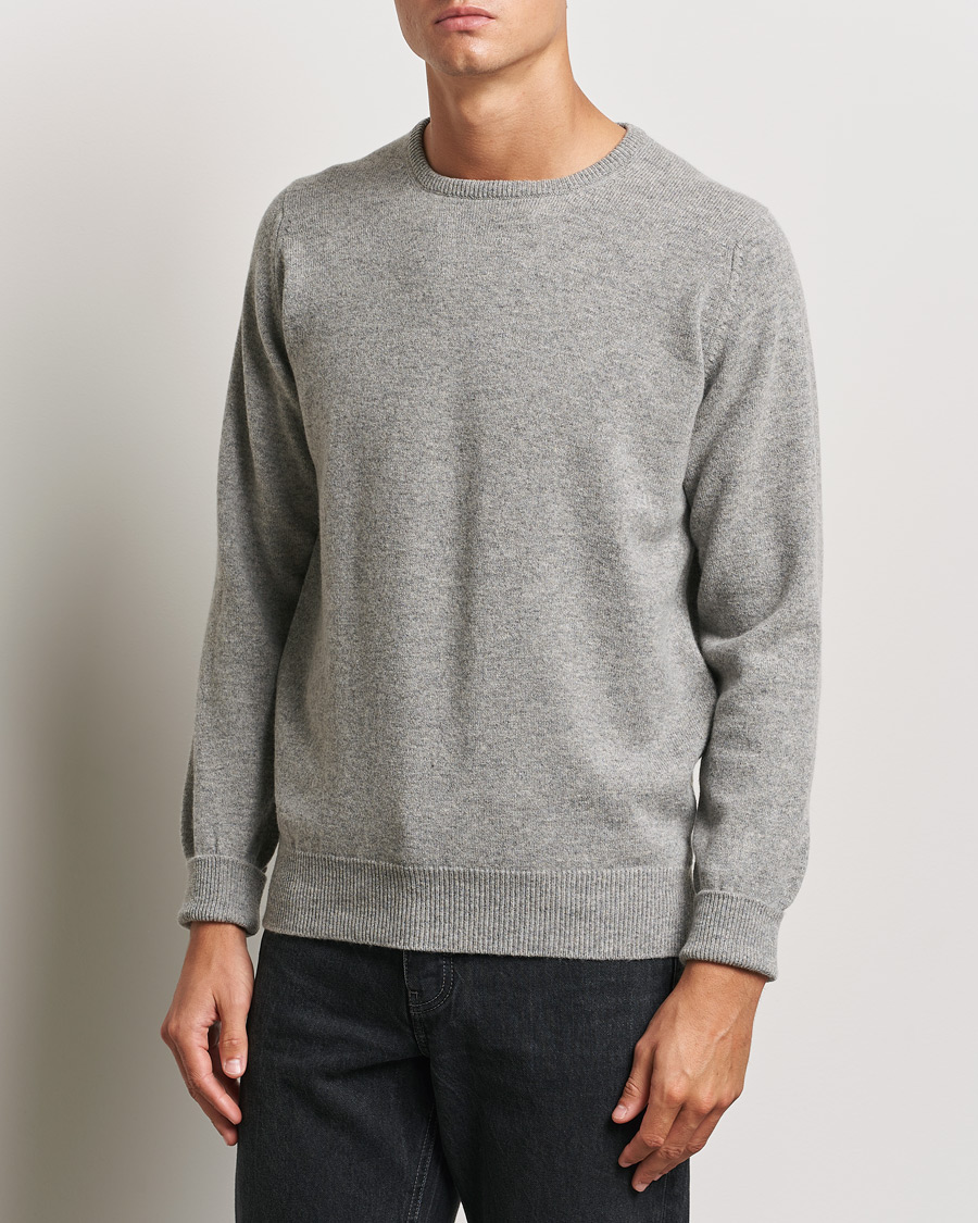 Herre | Klær | William Lockie | Rob Lambswool Crewneck Flannel