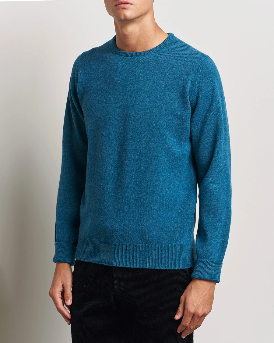 Herre | William Lockie | William Lockie | Rob Lambswool Crewneck Mallard