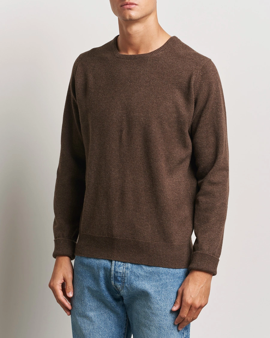 Herre | Gensere | William Lockie | Rob Lambswool Crewneck Mocha