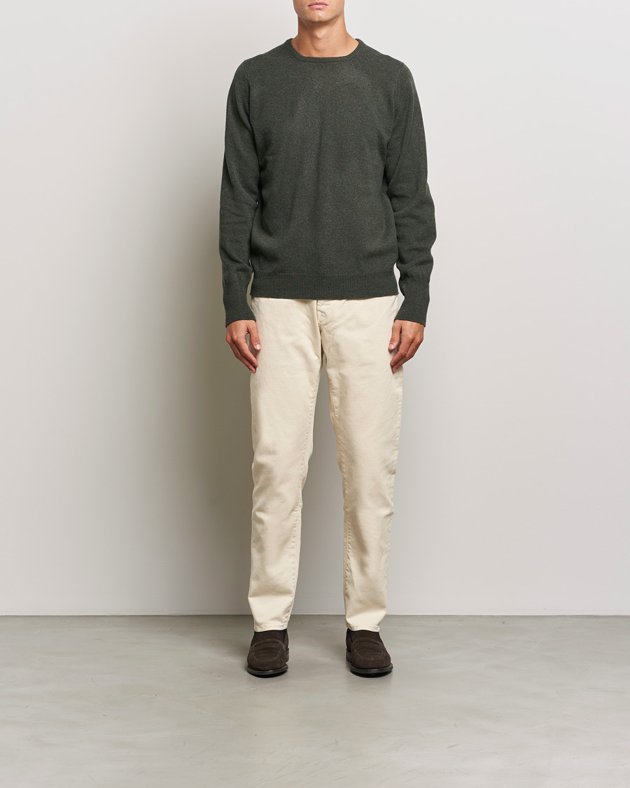 Herre | Gensere | William Lockie | Rob Lambswool Crewneck Seaweed