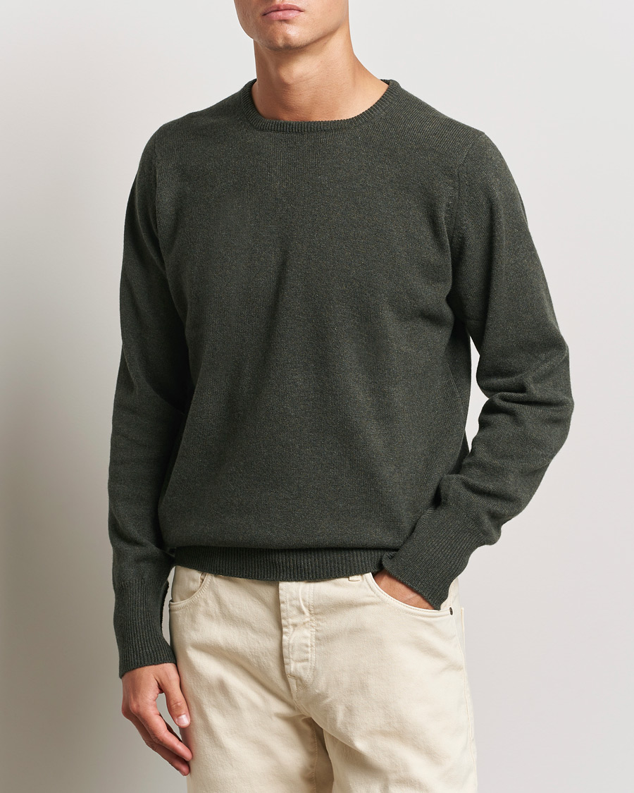 Herre | Gensere | William Lockie | Rob Lambswool Crewneck Seaweed