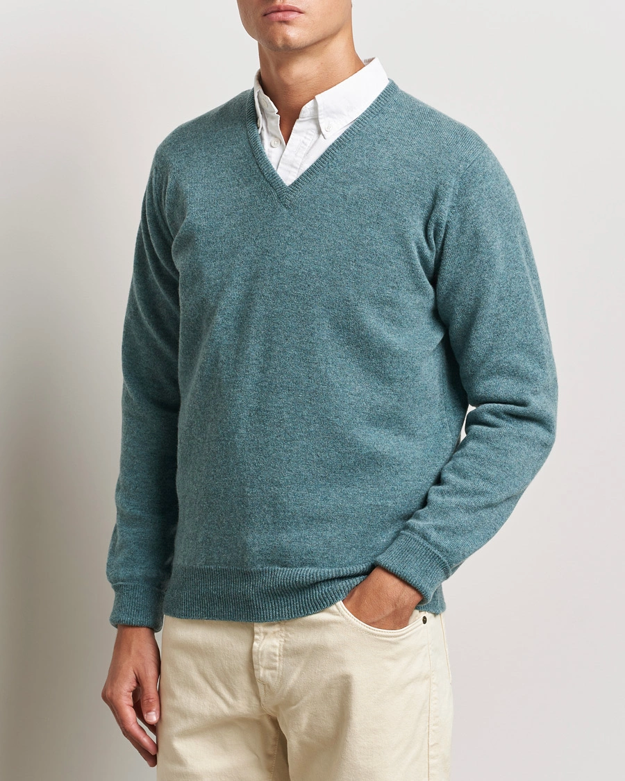 Herre |  | William Lockie | Rob Lambswool V-Neck Caspian