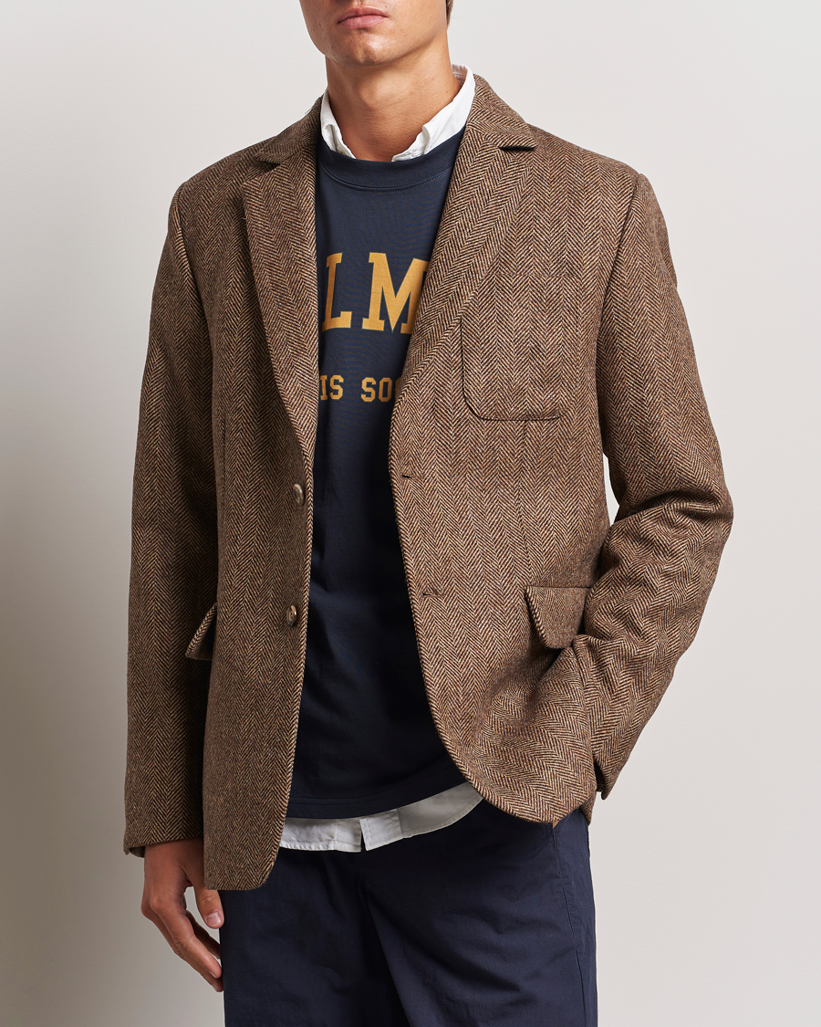 Herre |  | Palmes | Blaze Herringbone Wool Sport Coat Brown