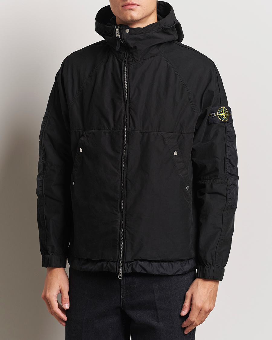 Herre |  | Stone Island | Hooded Lightweight Tela Jacket Black