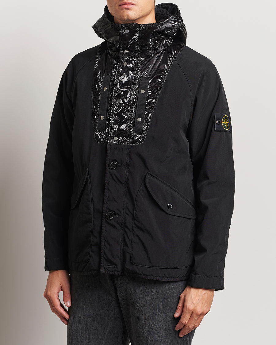 Herre |  | Stone Island | Opaque Nylon Twill Garment Dyed Jacket Black