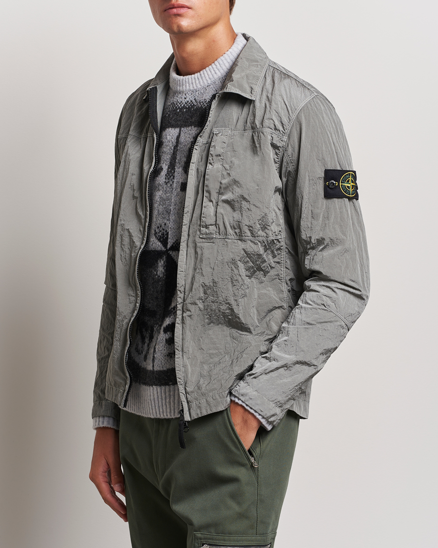 Herre | Vårjakker | Stone Island | Nylon Metal Zip Overshirt Grey