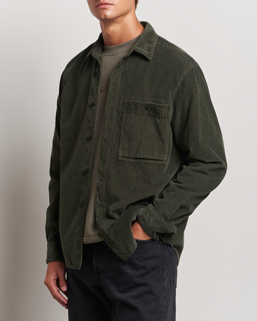 Herre | Skjortejakke | Stone Island | Cotton Cord Overshirt Musk