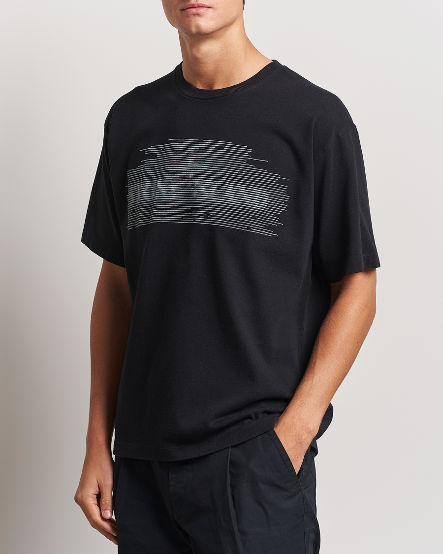 Herre | Svarte t-skjorter | Stone Island | Garment Dyed Embroidery Logo T-Shirt Black