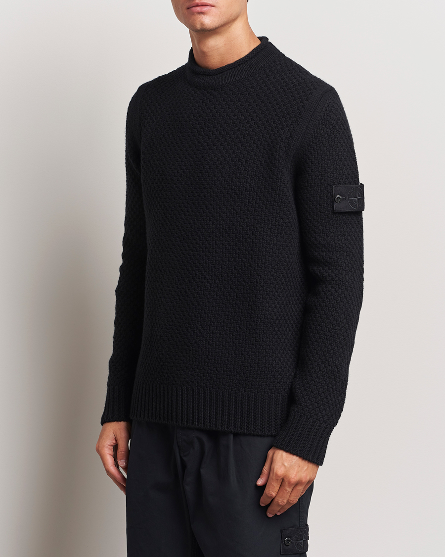 Herre |  | Stone Island | Ghost Knitted Geelong Mock Neck Black