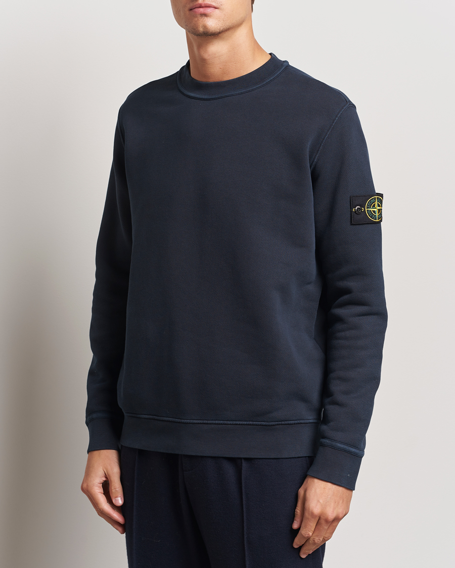 Herre | Sweatshirts | Stone Island | Old Dyed Cotton Sweatshirt Navy Blue