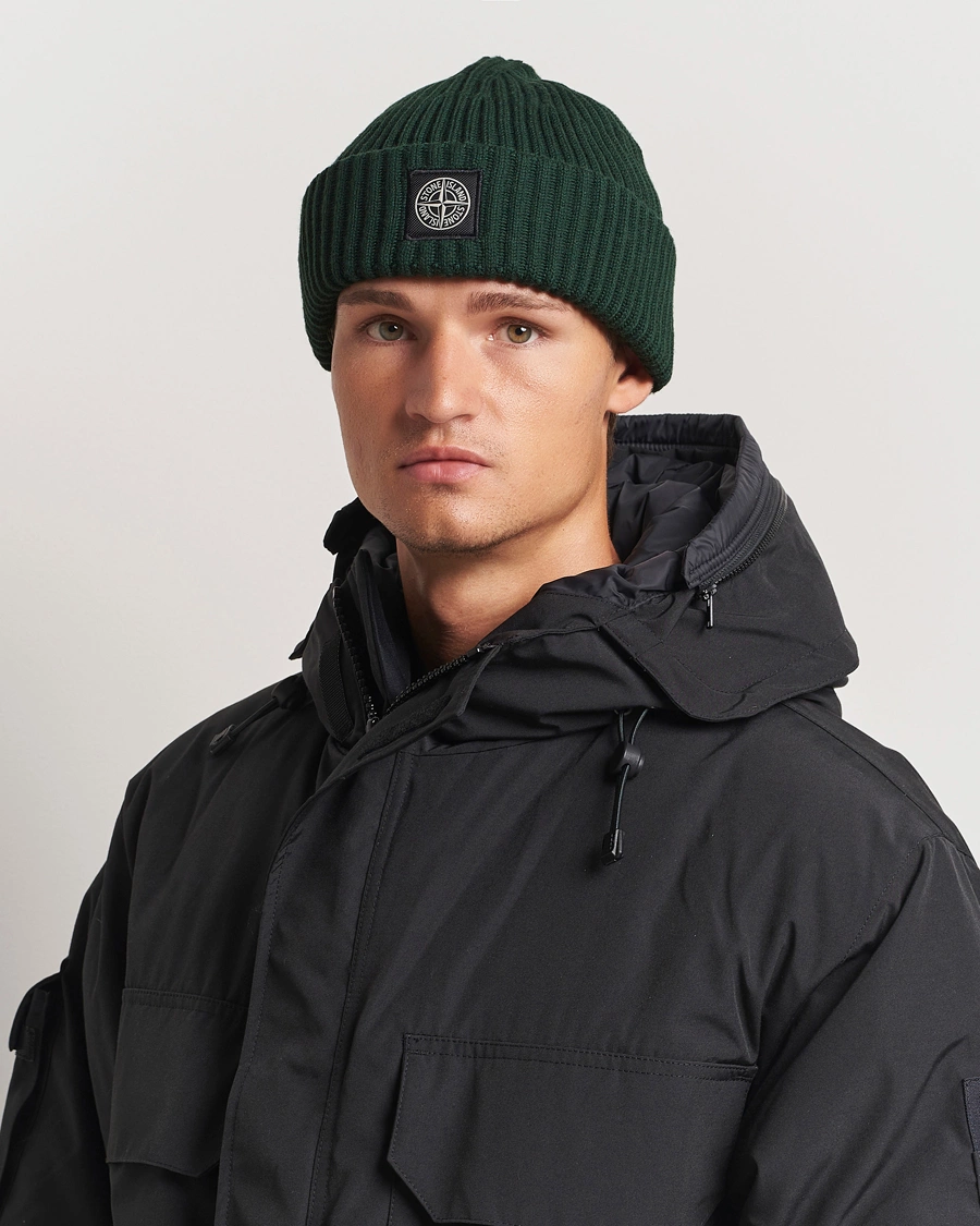 Herre |  | Stone Island | Full Rib Wool Beanie Musk