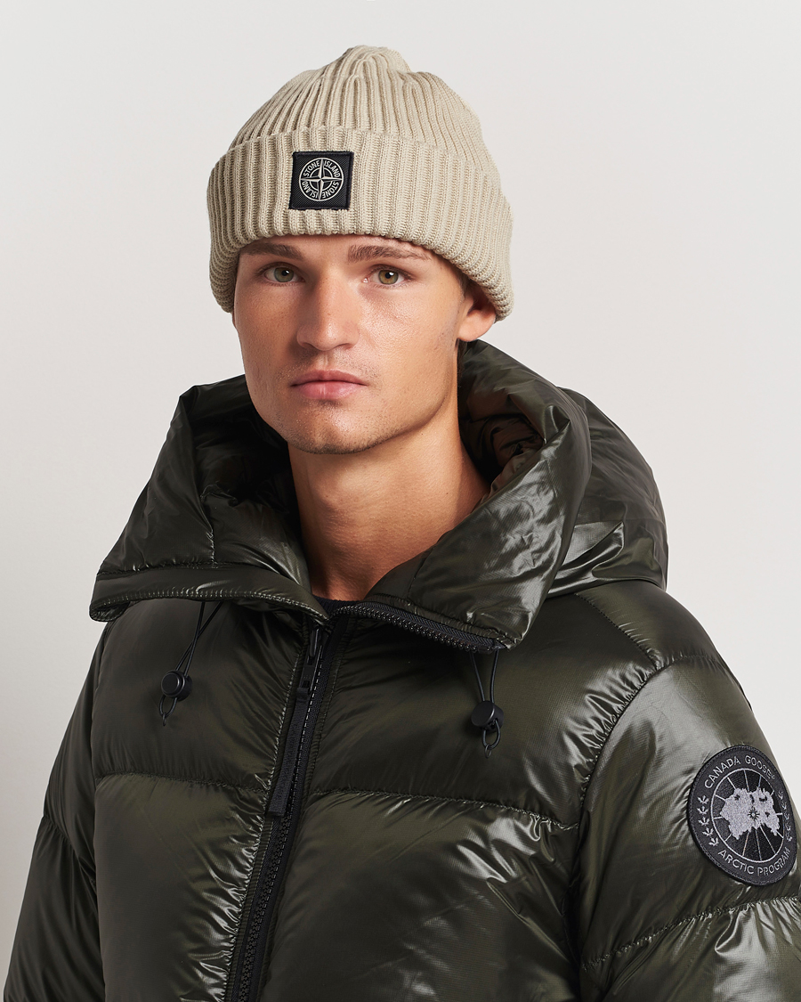 Herre | Luer | Stone Island | Full Rib Wool Beanie Plaster