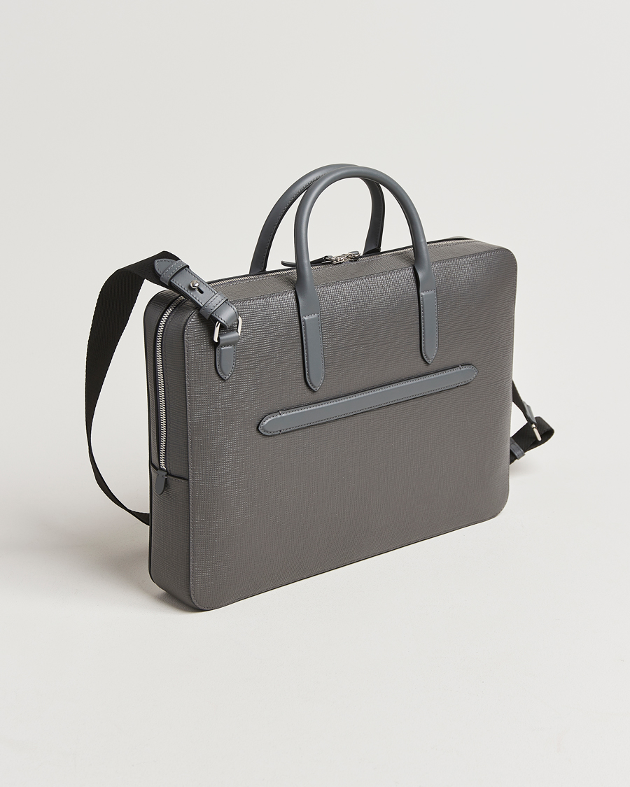 Herre |  | Smythson | Panama Lightweight Briefcase Storm Grey