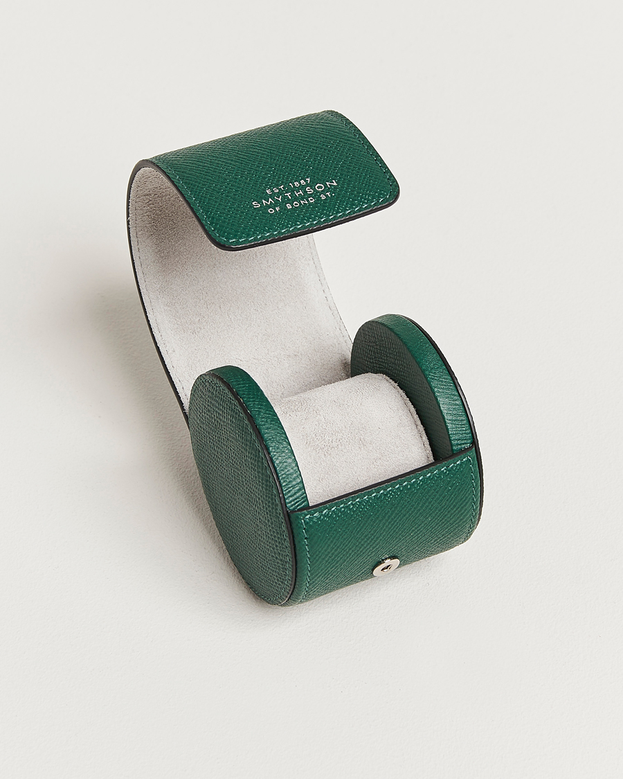 Herre |  | Smythson | Panama Single Watch Roll Forrest Green