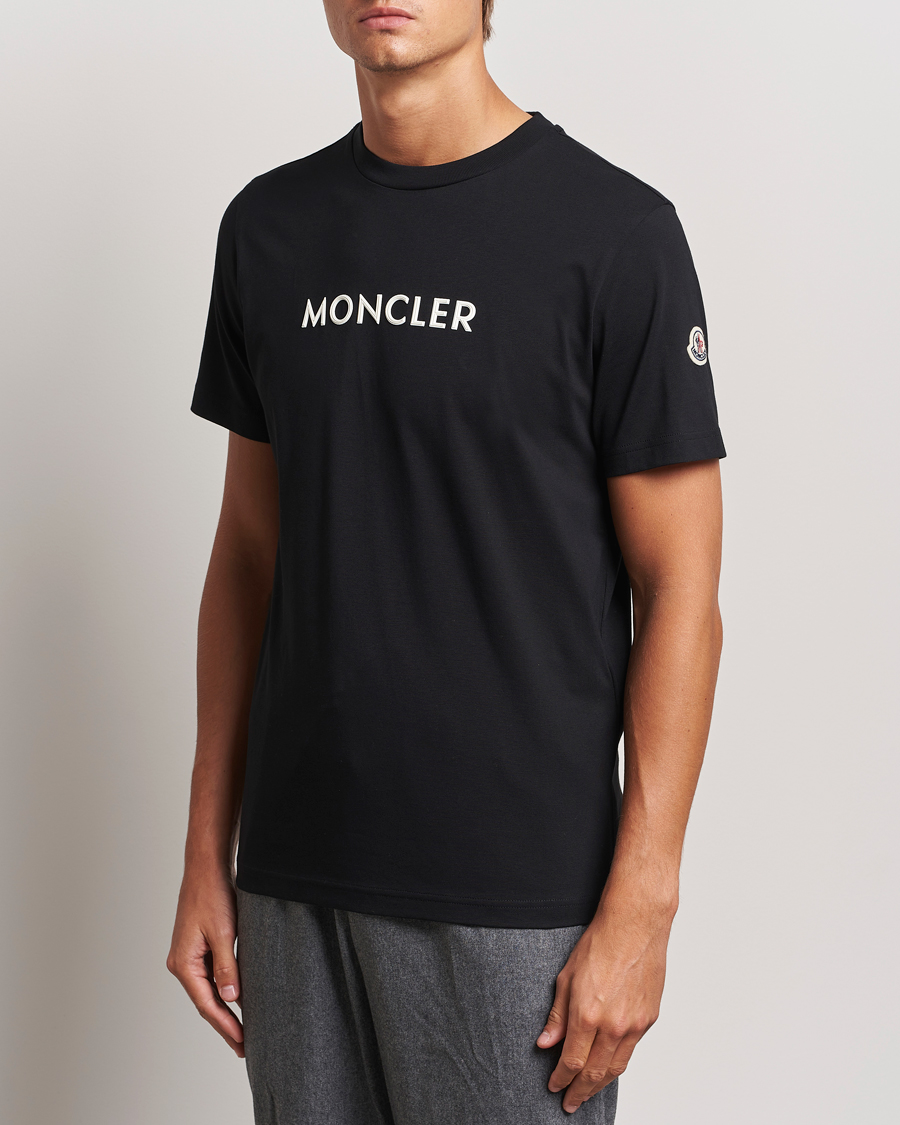 Herre |  | Moncler | Lettering T-Shirt Black