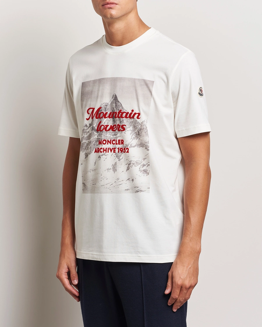 Herre |  | Moncler | Mountain Lovers T-Shirt White