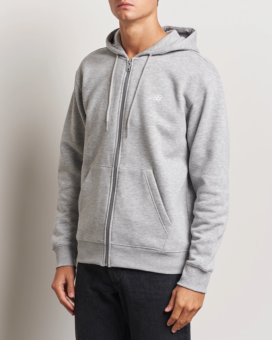 Herre |  | New Balance | Essentials Full Zip Fleece Hoodie Athletic Grey