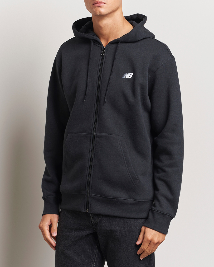 Herre |  | New Balance | Essentials Full Zip Fleece Hoodie Black