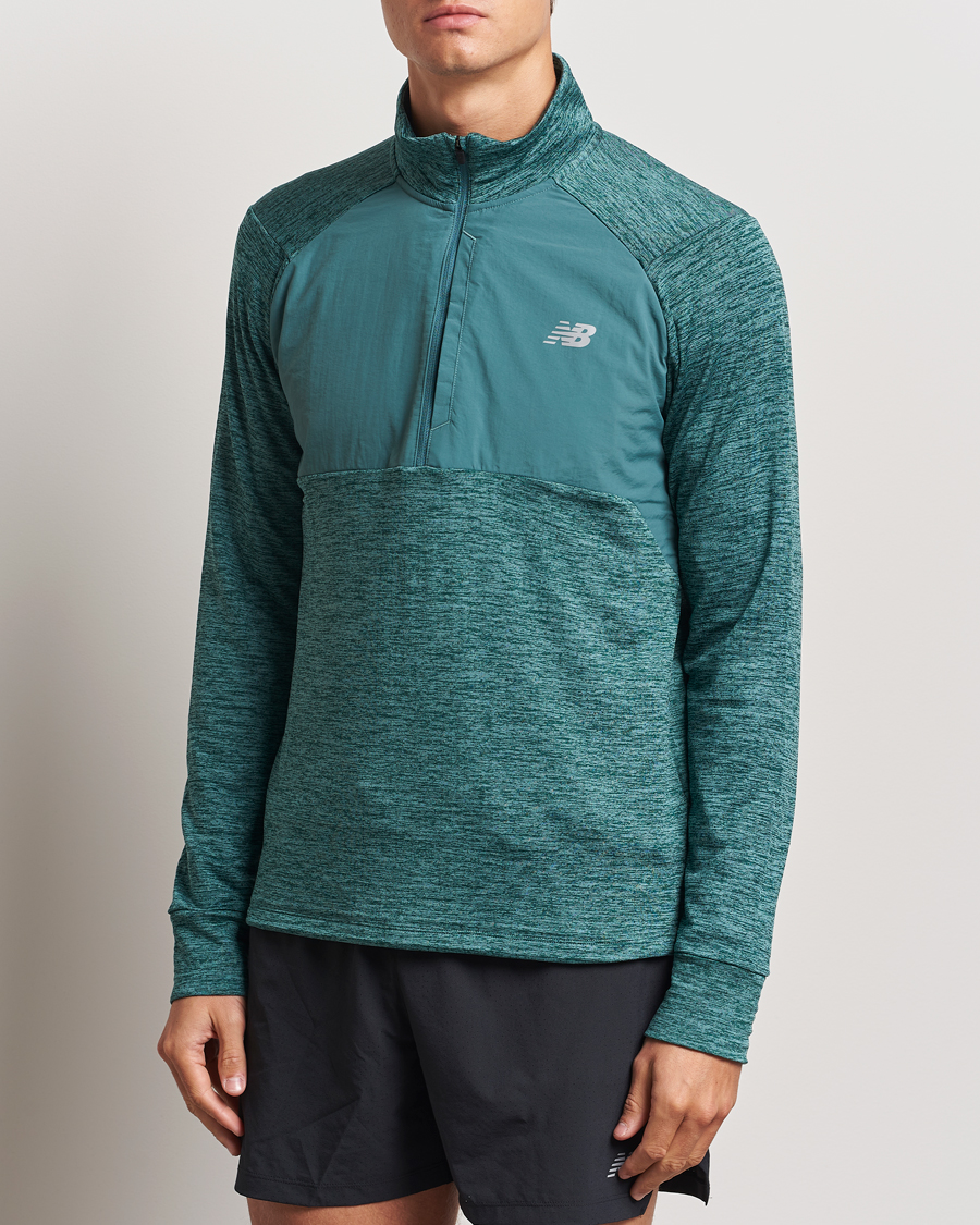 Herre |  | New Balance Running | Heat Grid Half Zip New Spruce