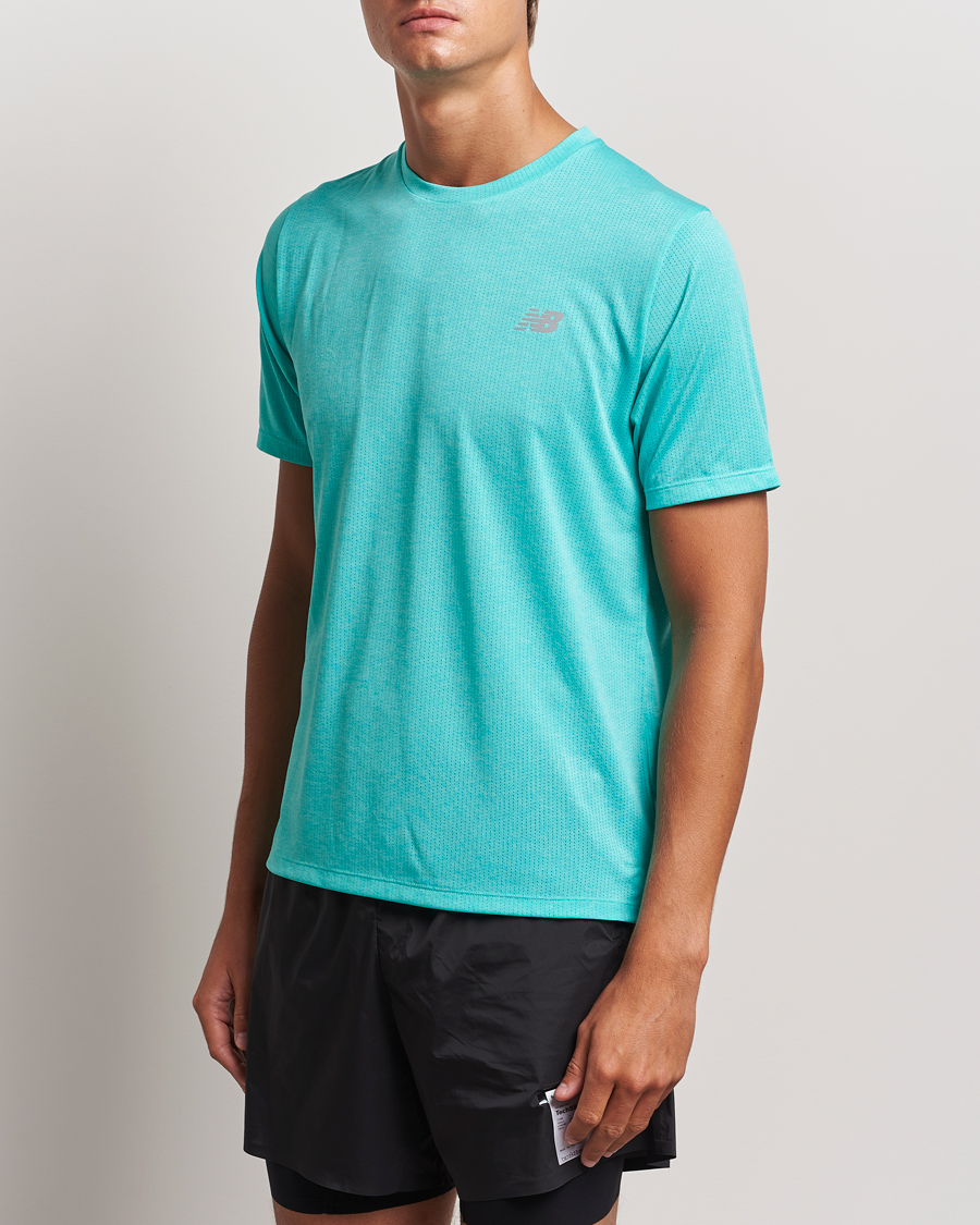 Herre | Funksjons T-shirts | New Balance Running | Athletics Run T-Shirt Cyber Jade