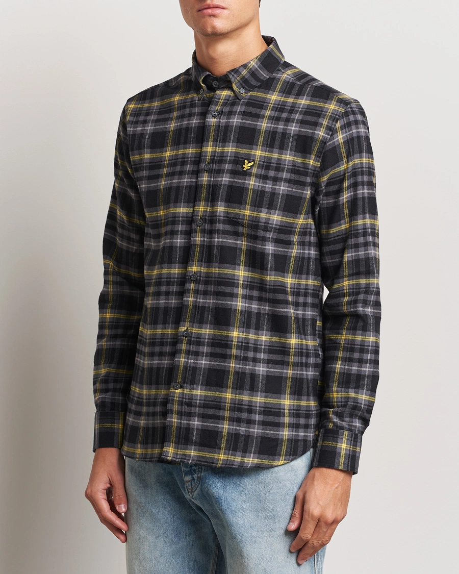 Herre | Klær | Lyle & Scott | Checked Flannel Shirt Jet Black