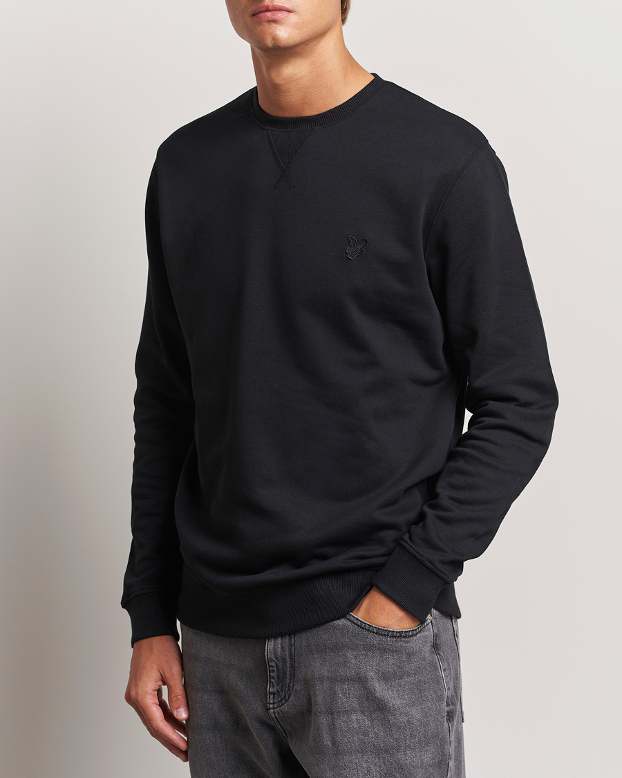 Herre | Klær | Lyle & Scott | Tonal Eagle Crew Neck Sweatshirt Jet Black