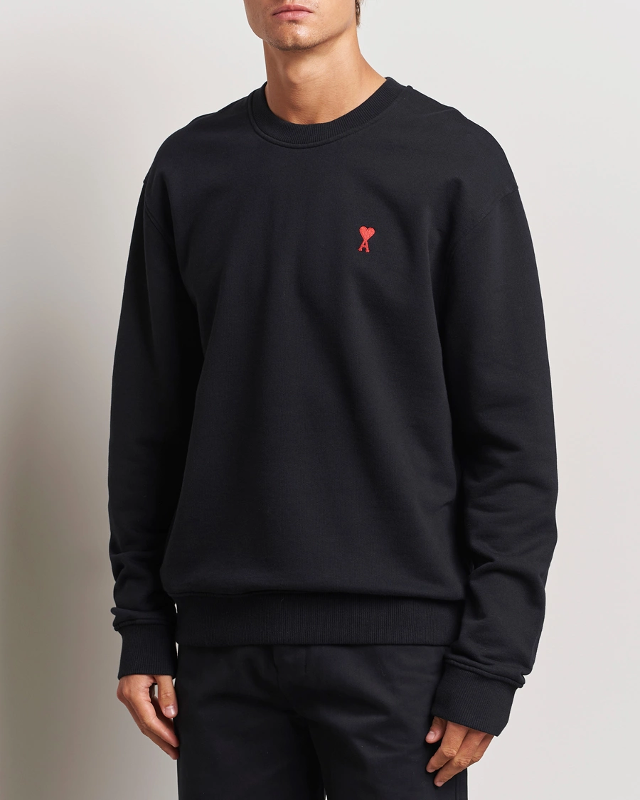 Herre |  | AMI | Heart Logo Sweatshirt Black