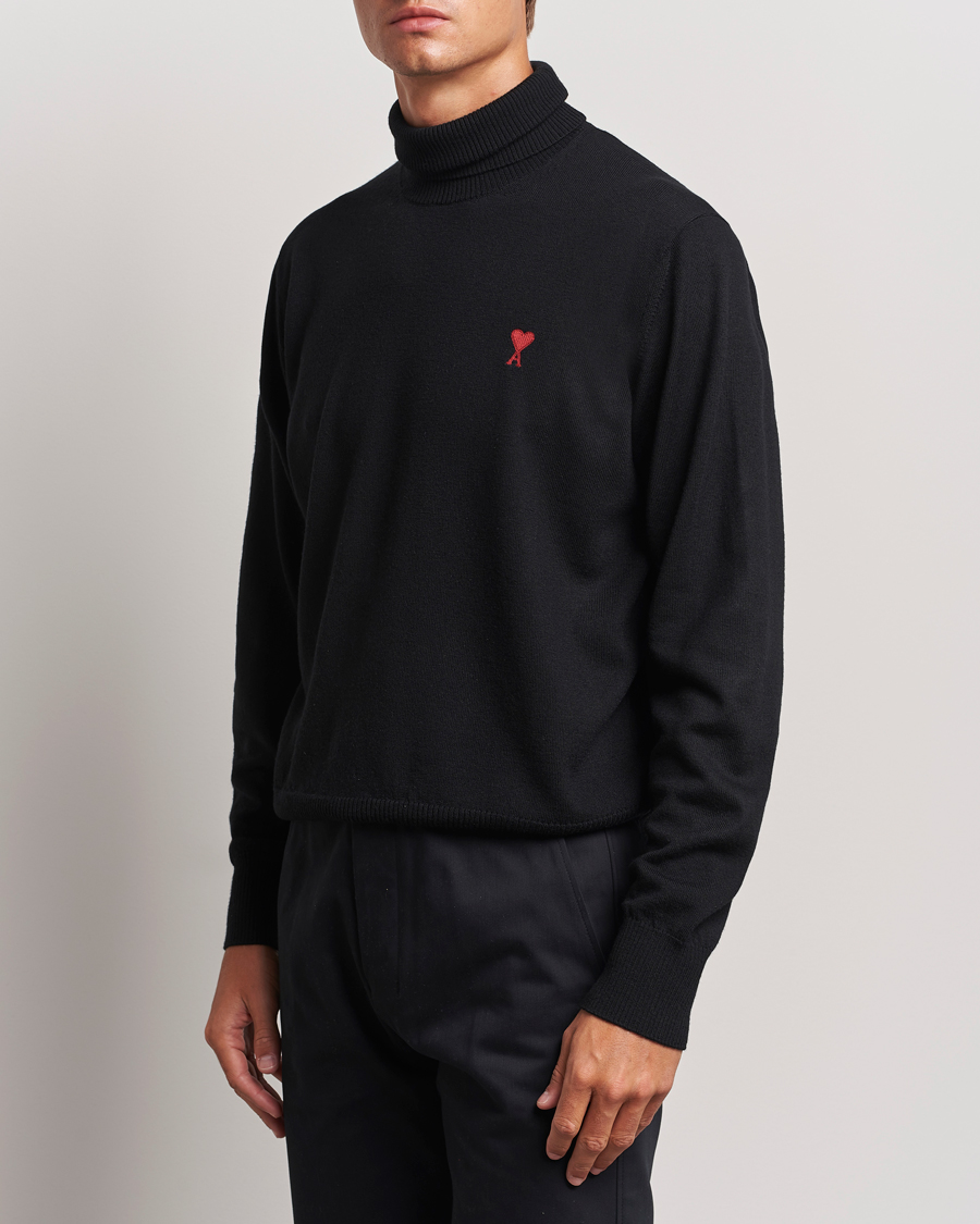 Herre |  | AMI | Heart Logo Wool Turtleneck Black