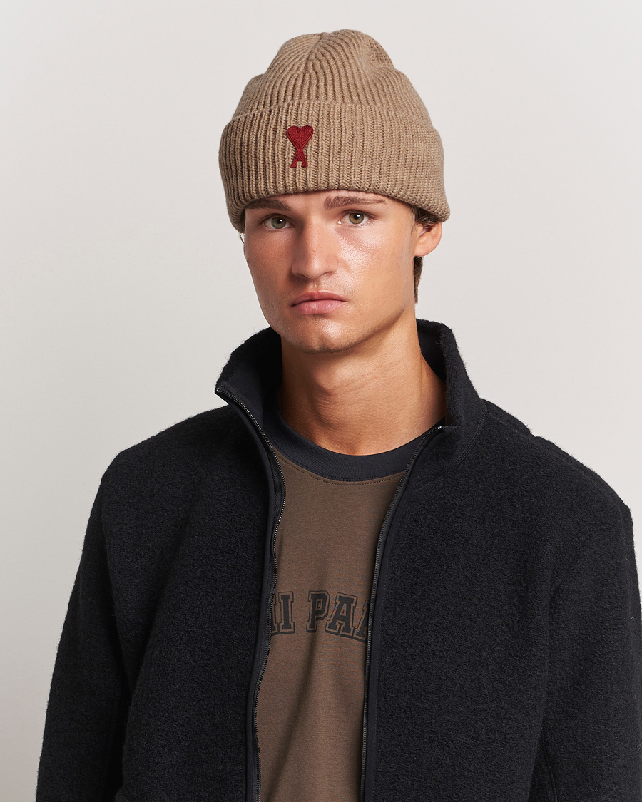 Herre |  | AMI | Heart Logo Beanie Camel