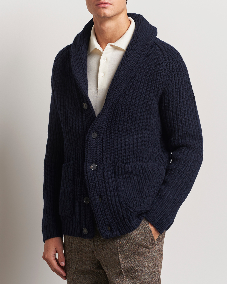 Herre |  | Zanone | Shawl Collar Cardigan Navy