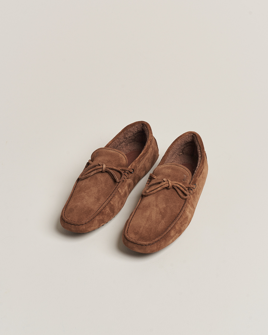 Herre | Bilsko | Tod\'s | Winter Shearling Gommino Brown Suede