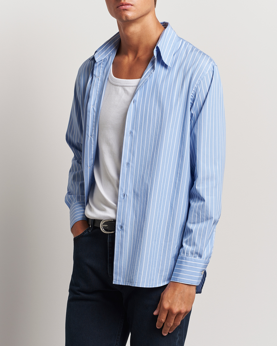 Herre | Nye produktbilder | Sunflower | Base Shirt Light Blue Stripe