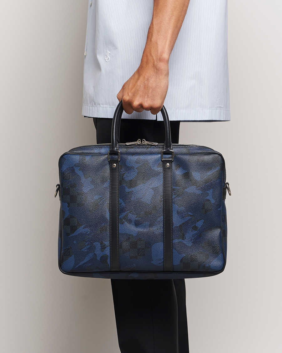 Herre | Assesoarer | Louis Vuitton Pre-Owned | Porte-Documents Voyage Briefcase Navy Blue