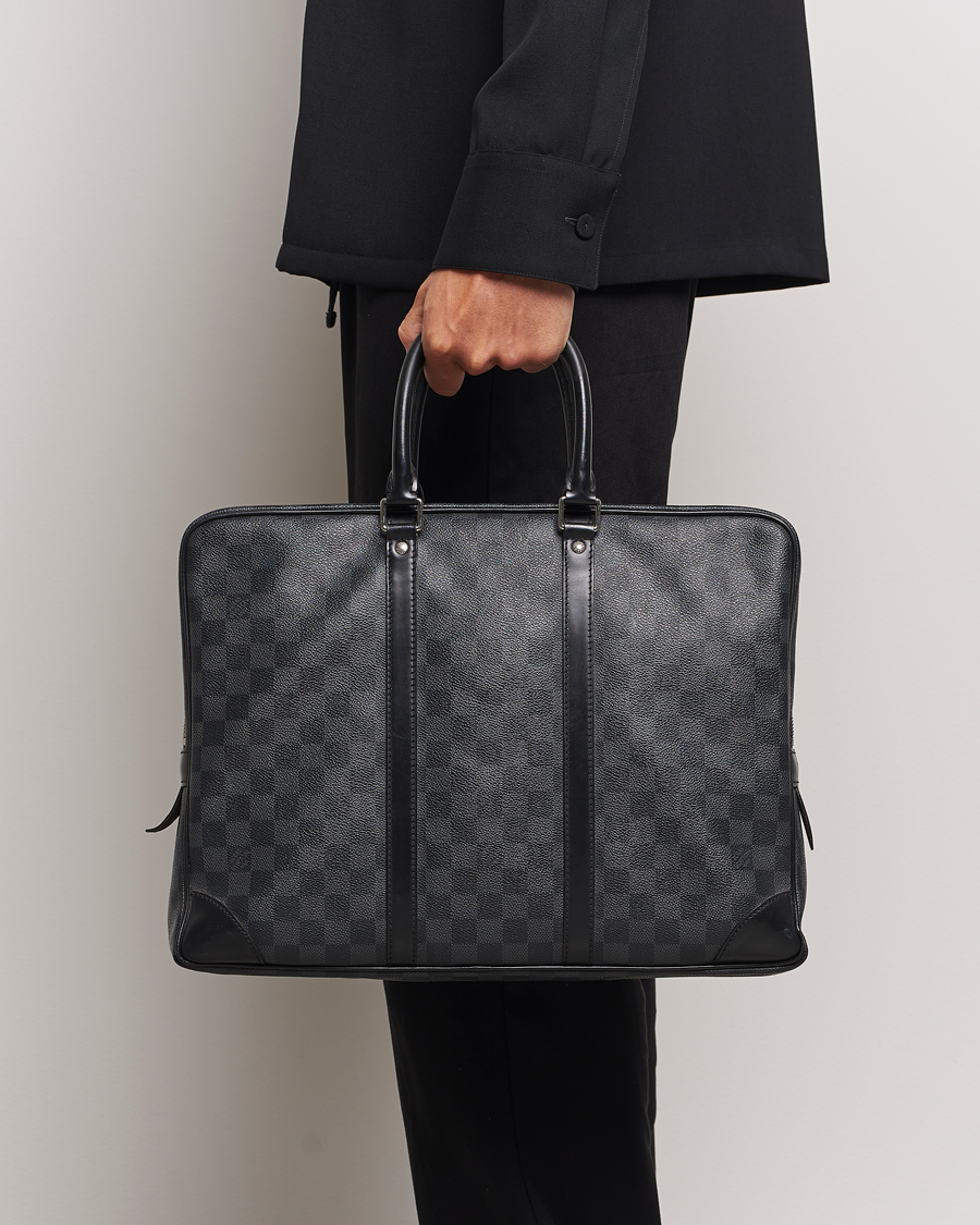 Herre | Pre-owned Assesoarer | Louis Vuitton Pre-Owned | Porte-Documents Voyage Briefcase Damier Graphite
