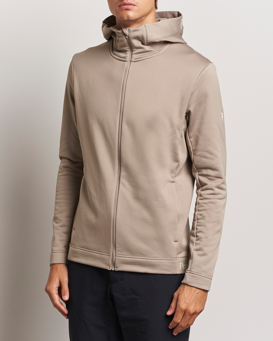 Herre |  | Peak Performance | Rider Tech Zip Hood  Avid Beige