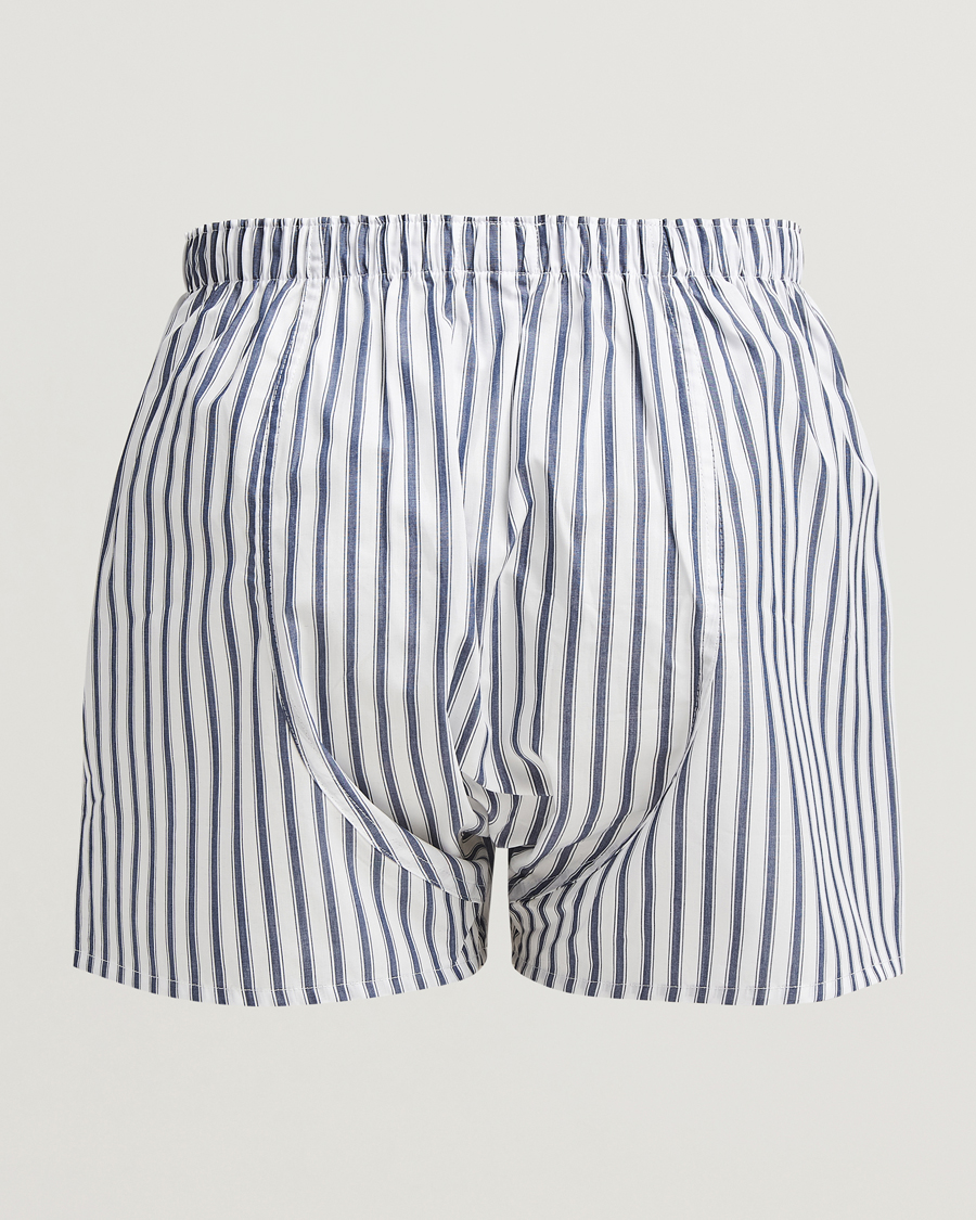 Herre | Boksershorts | Sunspel | Cotton Stripe Boxer Broken Bar Stripe