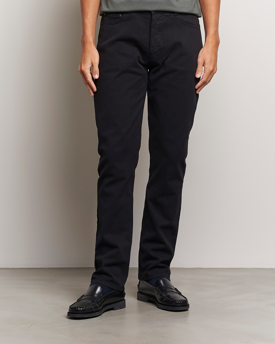 Herre |  | Sunspel | Five Pocket Cotton Twill Trousers Black