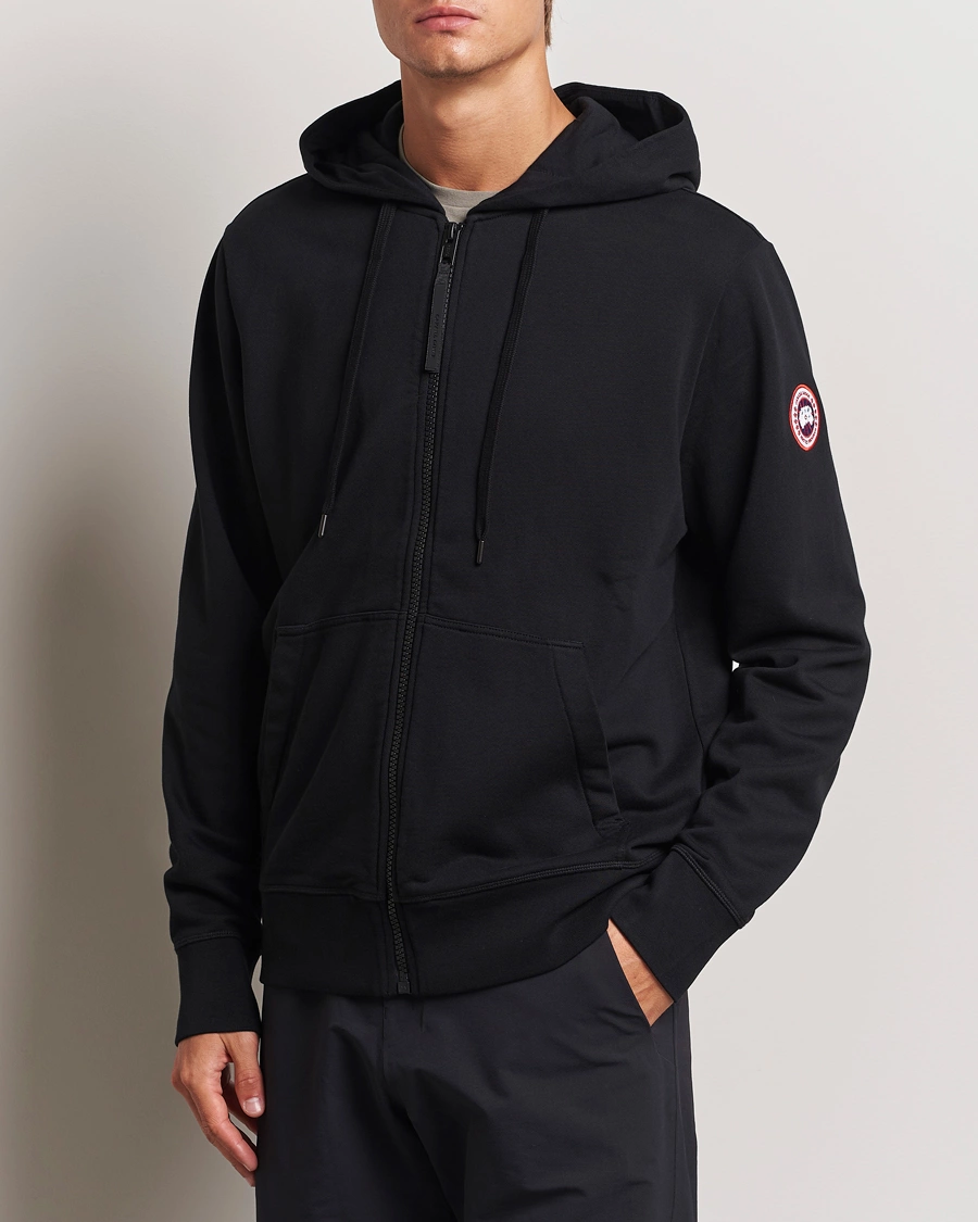 Herre |  | Canada Goose | Huron Full Zip Hoodie Black