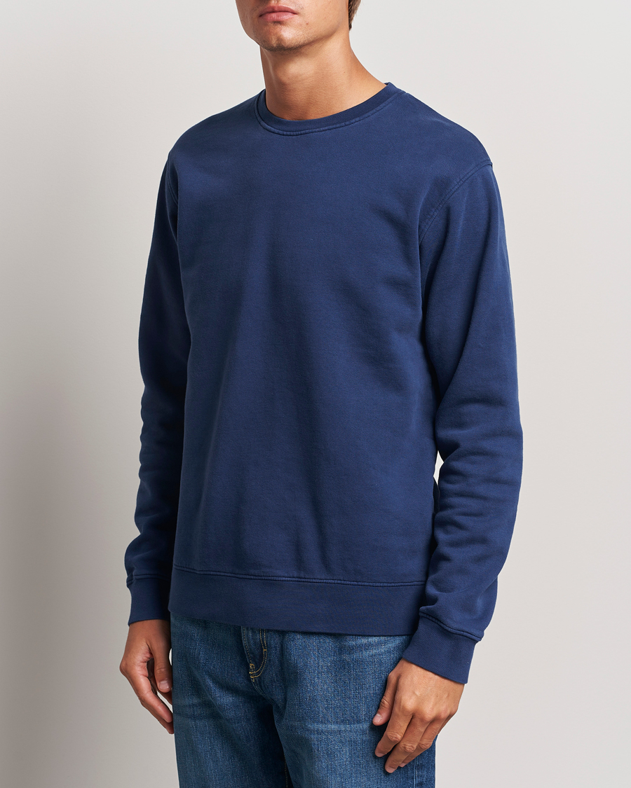 Herre |  | Colorful Standard | Classic Organic Crew Neck Sweat Marine Blue