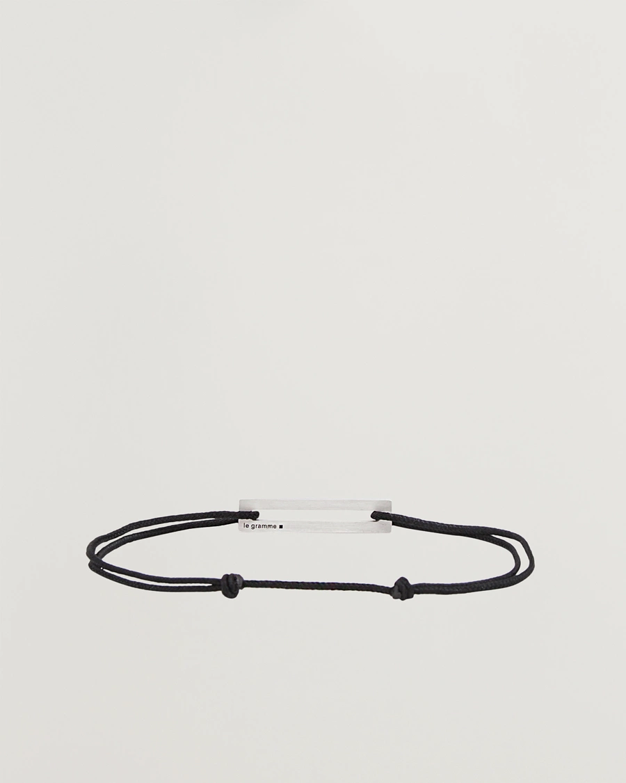 Herre |  | LE GRAMME | Lacquered Cord Bracelet Black