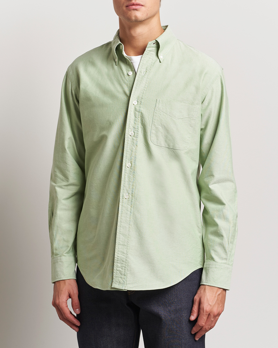 Herre |  | Kamakura Shirts | Vintage Ivy Oxford Button Down Shirt Green