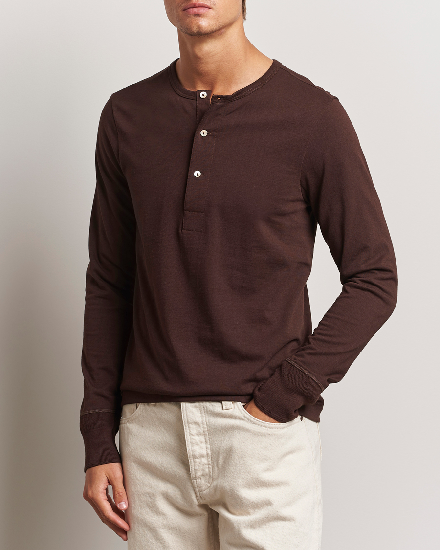 Herre |  | Merz b. Schwanen | Classic Organic Cotton Henley Coffee