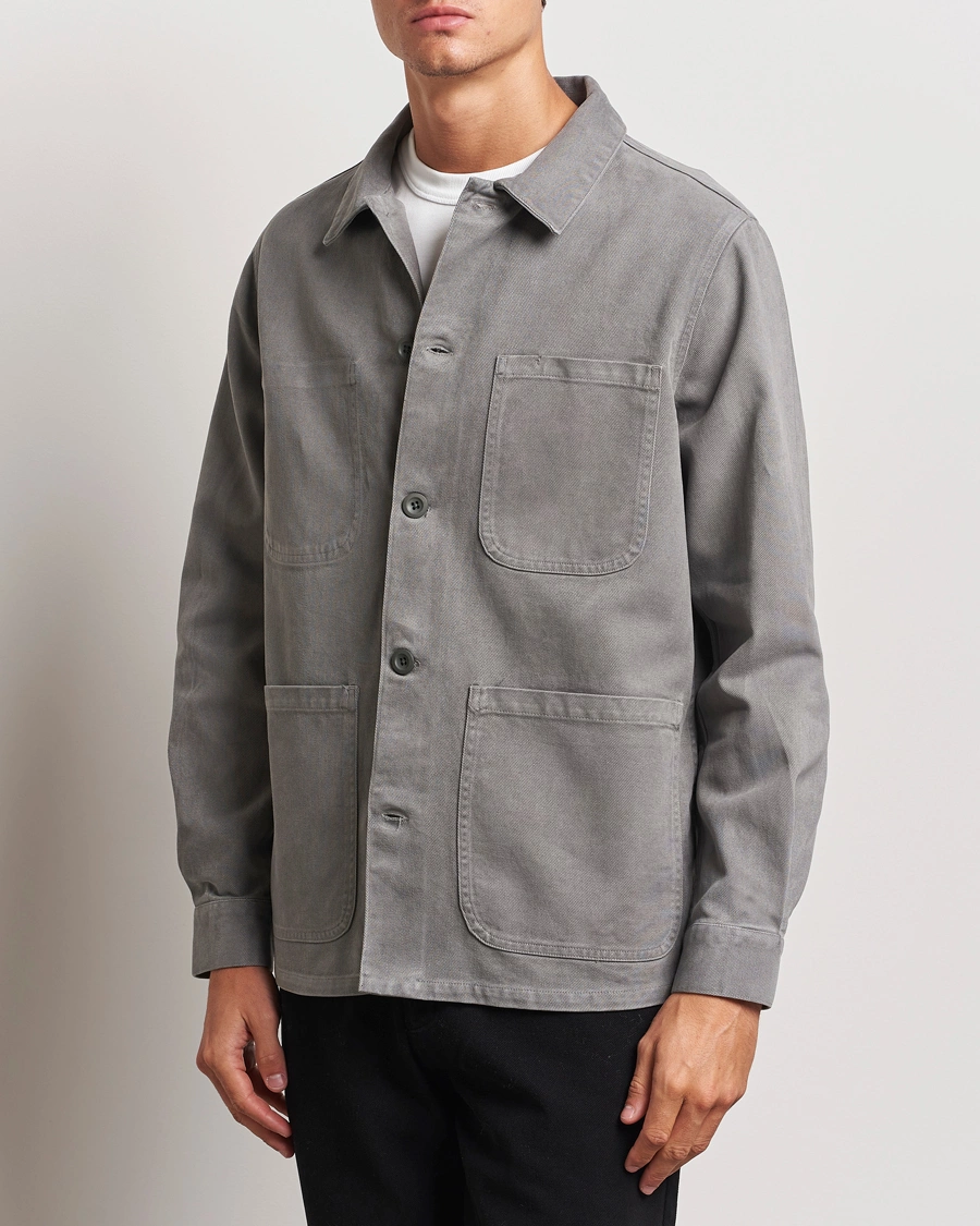 Herre |  | A Day\'s March | Algot Cotton Lyocell Overshirt Grey